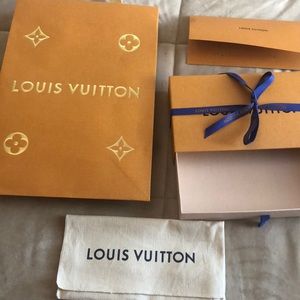 Louis Vuitton gift box and bag and dust bag